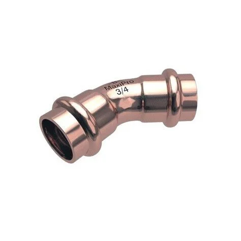 Conex Bänninger Maxipro knie 1-3/8" x 1-3/8" koper mof-mof 45° Meest Verkocht