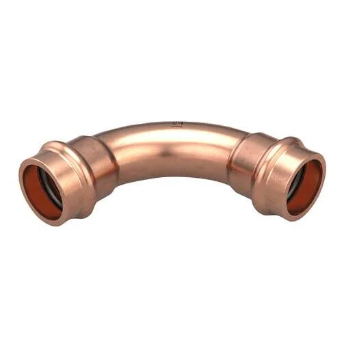 Conex Bänninger Maxipro knie 1/2" x 1/2" koper mof-mof 90° Lang Veilige Betaling