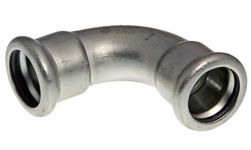 Op = Op VSH Xpress knie 28 x 28 RVS 304 mof-mof 90°
