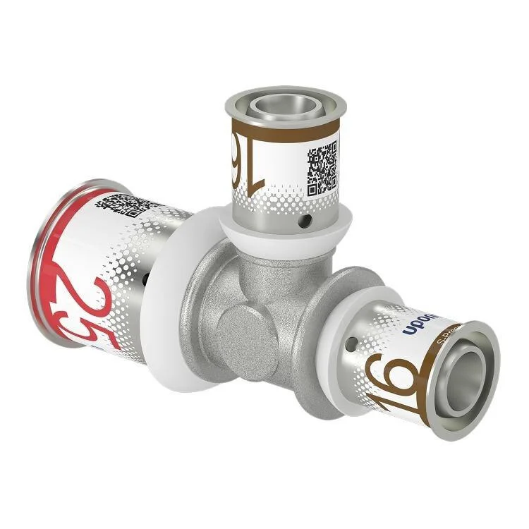 Uponor S-Press t-stuk 25 x 16 x 16 messing vertind Tijdelijk Beschikbaar