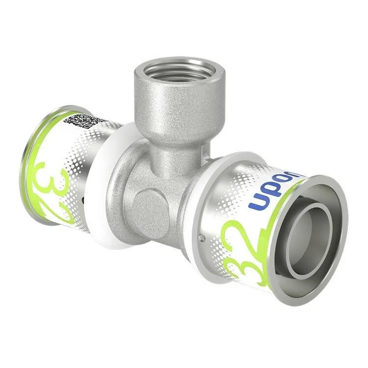 Speciale Aanbieding Uponor S-Press t-stuk binnendraad 32 x 1/2" x 32 messing vertind
