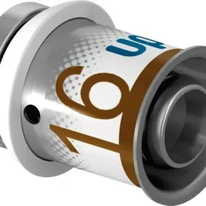 Uponor S-Press eindkap 16 messing vertind Op = Op