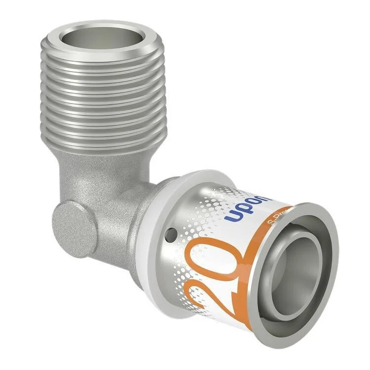 Uponor S-Press knie buitendraad 20 x 1/2" messing vertind Superprijs
