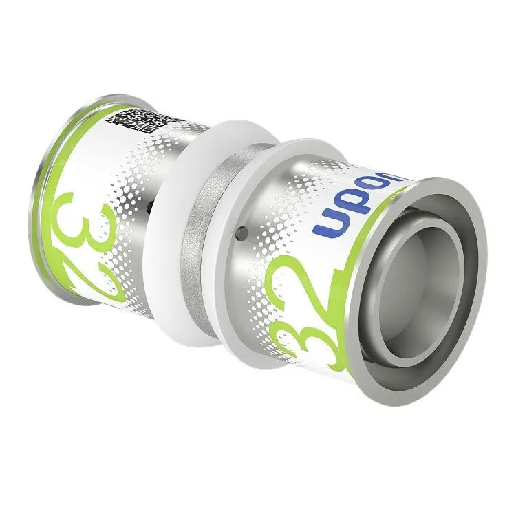 Uponor S-Press rechte koppeling 32 x 32 messing vertind Finale Uitverkoop