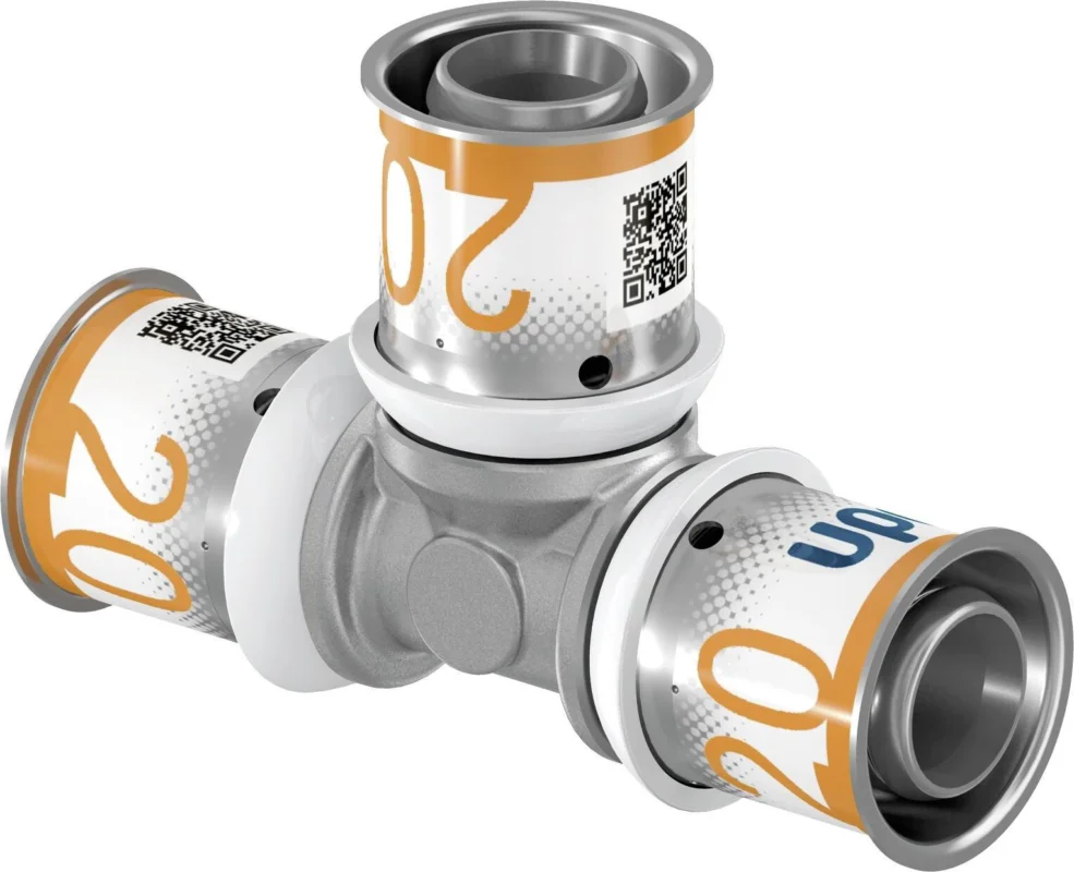 Uponor S-Press t-stuk 20 x 20 x 20 messing vertind Hete Deal