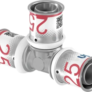 Uponor S-Press t-stuk 25 x 25 x 25 messing vertind Aanbieding