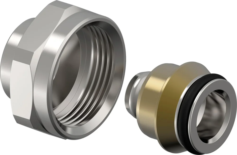 Aanbieding Uponor wartel 16 x 3/4" messing vertind 3/4" Euroconus