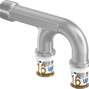 Uponor S-Press u-aansluiting 16 x 16 x 1/2" messing vertind Merkproduct