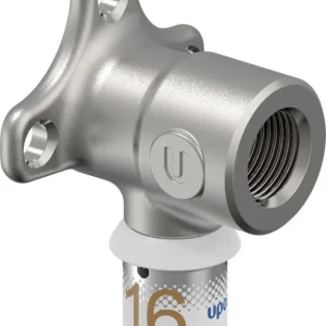 Uponor S-Press muurplaat 16 x 3/8" messing vertind Superprijs