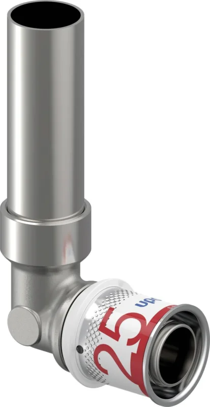 Uponor S-Press knie buiseind 25 x 22 messing vertind 250 Betrouwbaar
