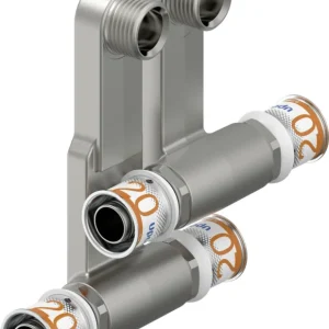 Nieuw Uponor S-Press plintaansluiting 20 x 1/2" x 20 messing vertind