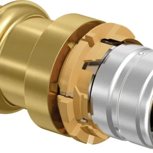 Superprijs Uponor S-Press rechte koppeling 32 x 28 brons V