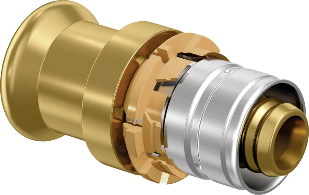 Uponor S-Press rechte koppeling 22 x 20 brons M Must-Have