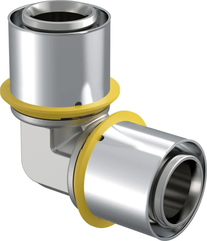 Populair Uponor gas knie 32 x 32 messing vertind