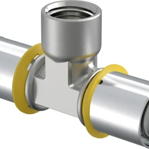 Populair Uponor gas t-stuk binnendraad 25 x 1/2" x 25 messing vertind