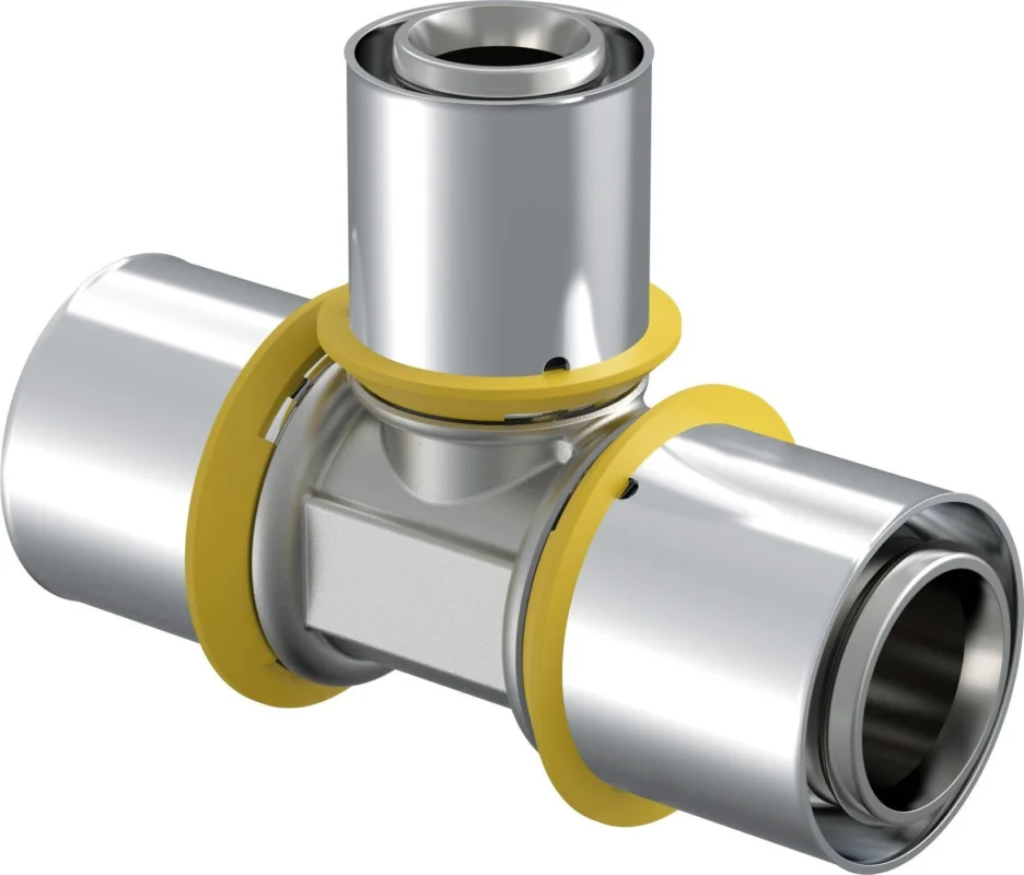 Aanbieding Uponor gas t-stuk 32 x 25 x 32 messing vertind