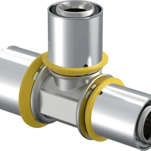 Uponor gas t-stuk 32 x 25 x 25 messing vertind Gereduceerde Prijs