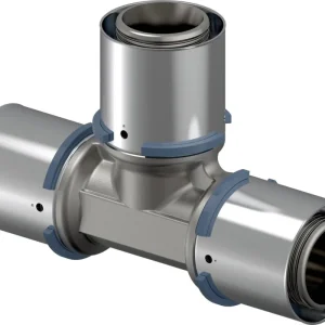 Uponor S-Press t-stuk 40 x 40 x 40 messing vertind Uitverkoop