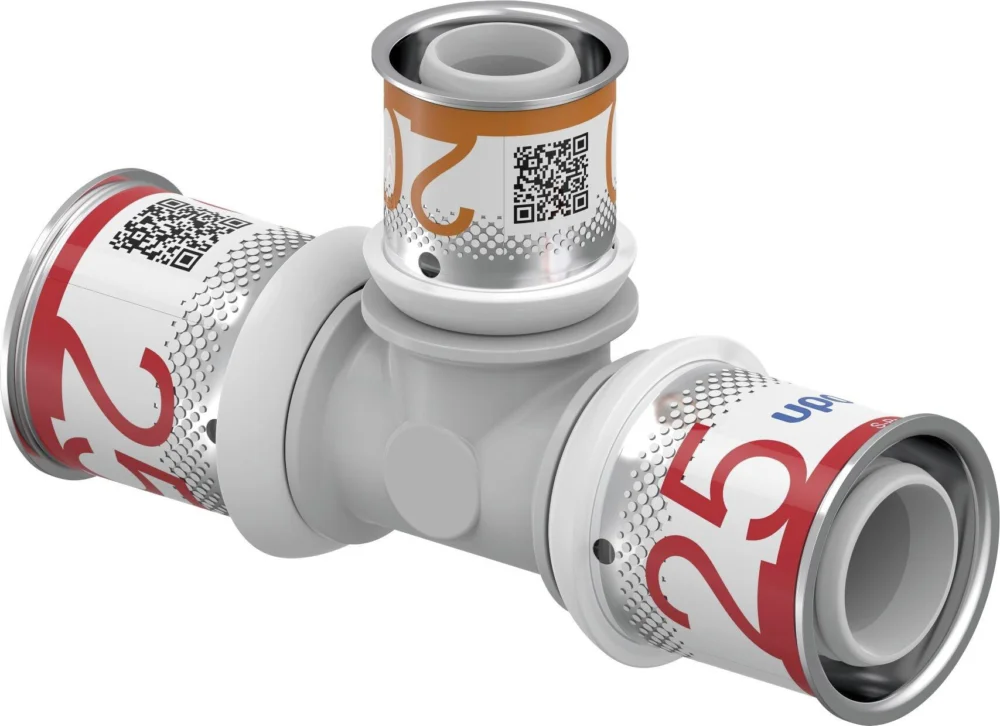 Uponor S-Press t-stuk 25 x 20 x 25 kunststof Gecertificeerd