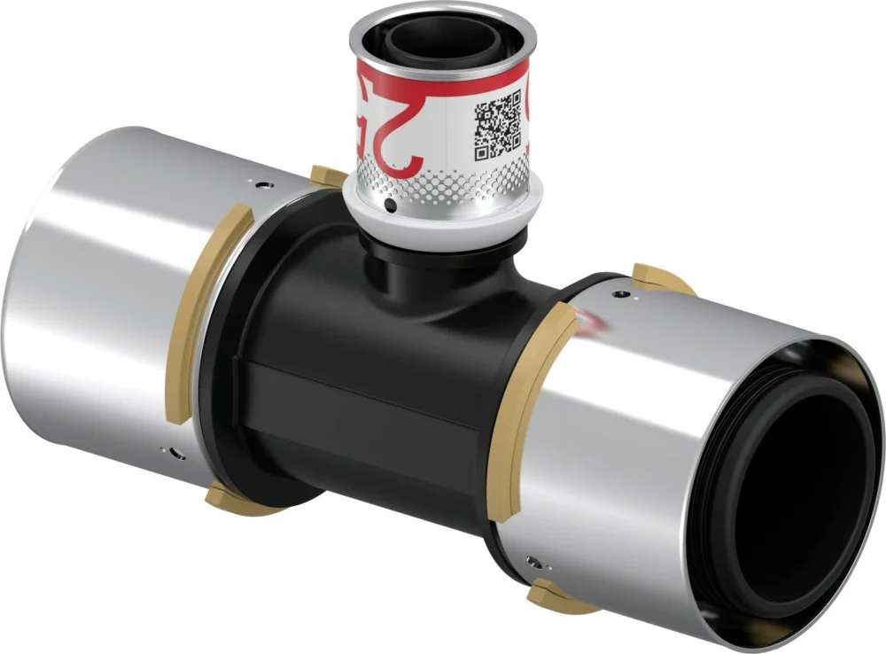 Gratis Retour Uponor S-Press t-stuk 50 x 25 x 50 kunststof