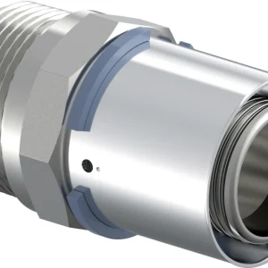 Uponor S-Press puntstuk 40 x 1-1/2" messing vertind Op = Op