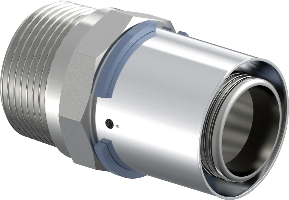 Uponor S-Press puntstuk 40 x 1-1/2" messing vertind Op = Op
