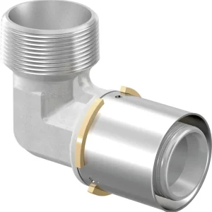 Uponor S-Press knie buitendraad 40 x 1-1/4" messing vertind Must-Have