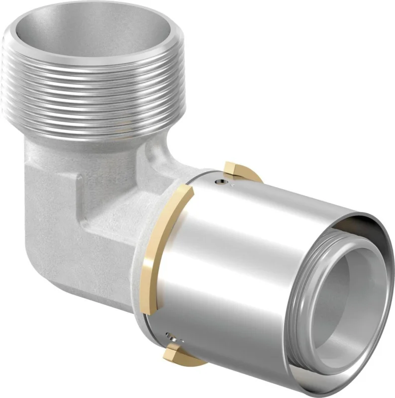 Uponor S-Press knie buitendraad 40 x 1-1/4" messing vertind Must-Have