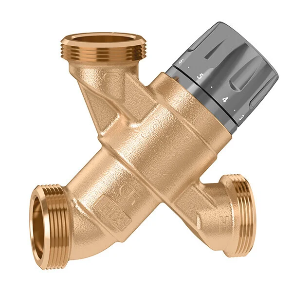 Caleffi thermostatisch mengventiel 3/4" x 3/4" x 3/4" messing vloerverwarming Finale Uitverkoop