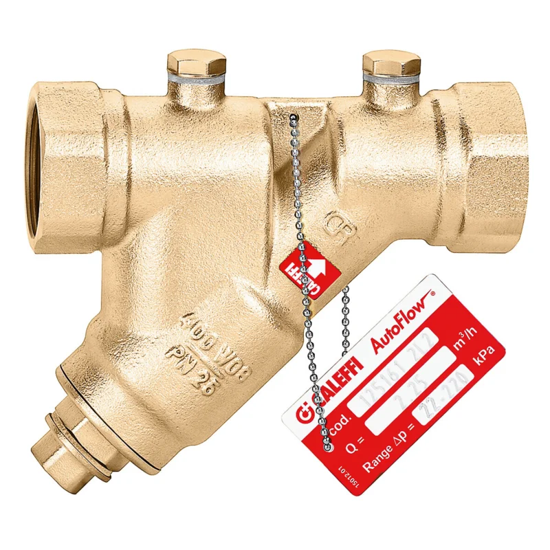 Caleffi Autoflow automatische debietregelaar 1" x 1" messing met RVS patroon Speciale Aanbieding