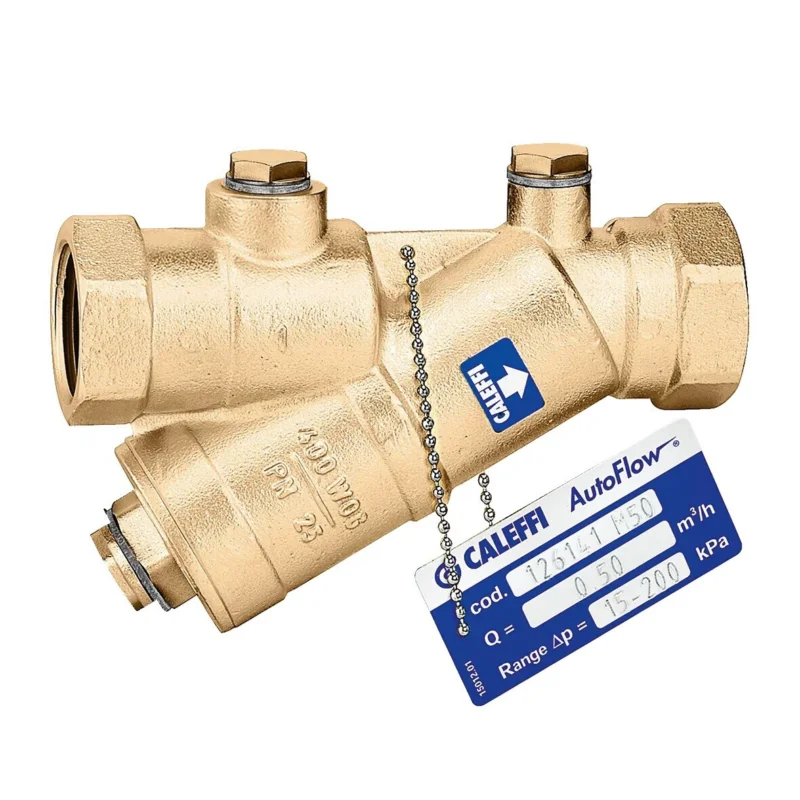 Caleffi Autoflow automatische debietregelaar 1/2" x 1/2" messing met polymeer patroon Korting