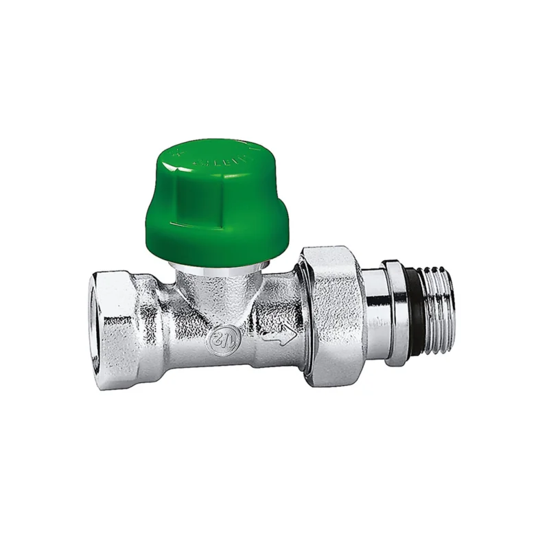 Caleffi Dynamical radiatorkraan 1/2" x 1/2" th. voorb. M30 Recht voorins. Betrouwbaar