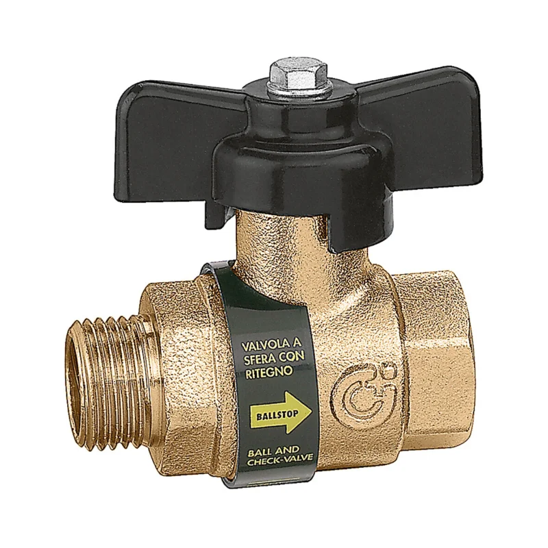Caleffi Ballstop kogelkraan 1/2" x 1/2" messing keerklep bi x bu Betaalbaar