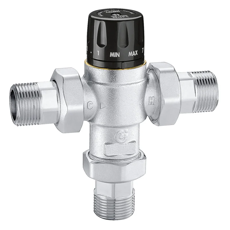 Exclusieve Aanbieding Caleffi thermostatisch mengventiel 1" messing vernikkeld 35 - 65 °C