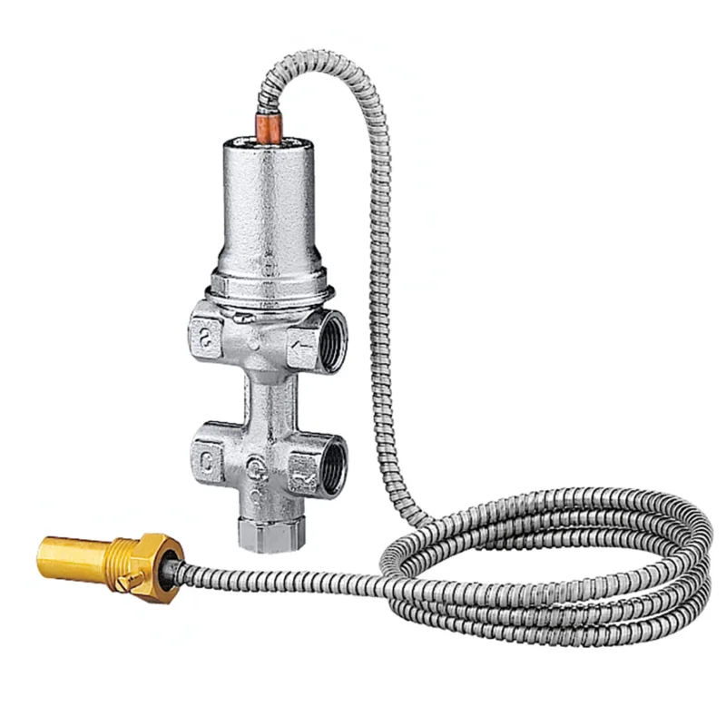 Caleffi thermische veiligheidsaftap 1/2" x 1/2" messing verchroomd inclusief vulling 100 °C Nu Kopen