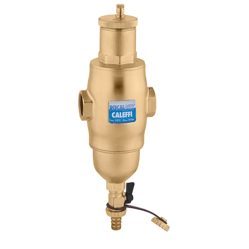 Caleffi DiscalDirt vuil- en luchtafscheider 1" x 1" messing horizontaal Gecertificeerd