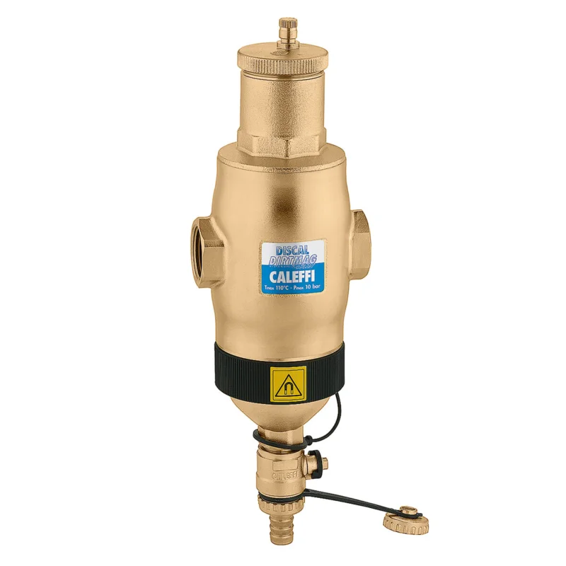 Meest Verkocht Caleffi DiscalDirtmag vuil- en luchtafscheider 1-1/4" x 1-1/4" messing horizontaal magneet