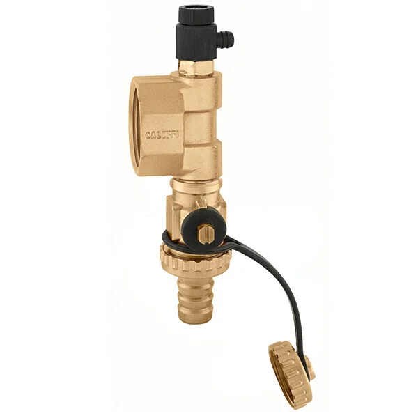 Caleffi eindgroep 1-1/4" messing ontluchter en aftap Weekendaanbieding