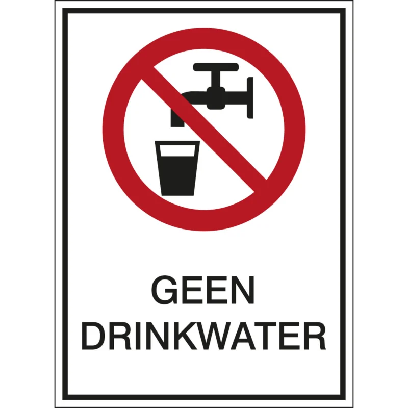 Lage Prijs Brady - Verbodspictogram - A4 Sign - Geen drinkwater - PIC 204-N-A4-B7541 - 808930 - 86808930