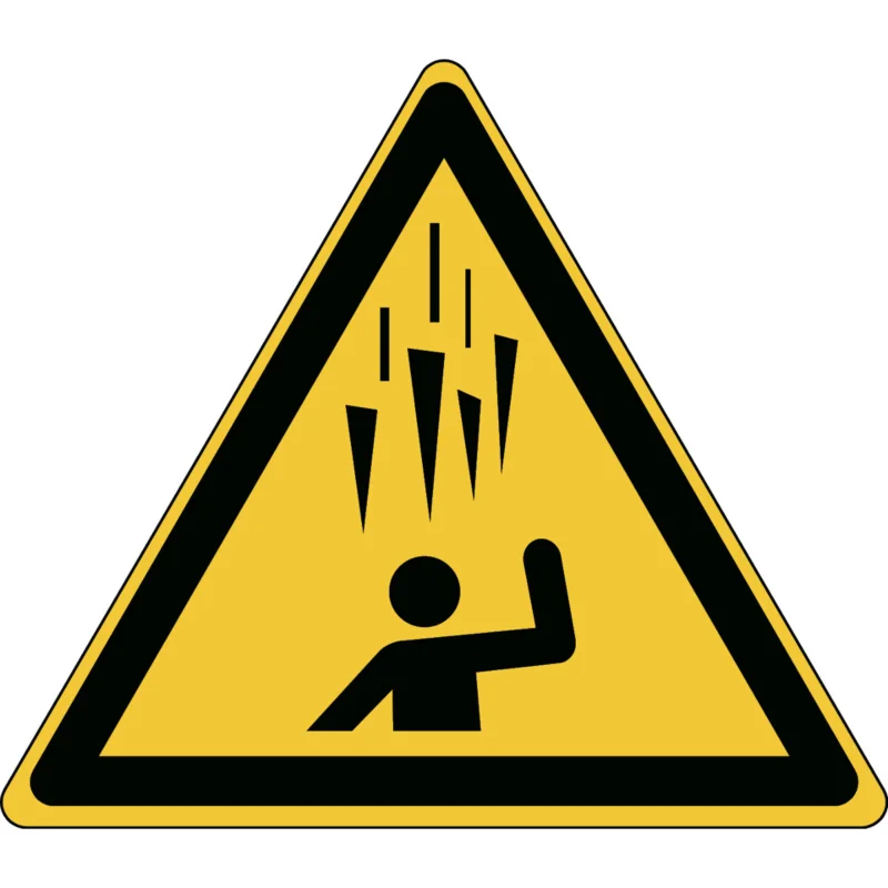 Aanbieding Brady - Redding- & evacuatiepictogram - Waarschuwing; vallend ijs – veiligheidspictogram – ISO7010 - W/W039/NT-ALU-TRI200/1-B - 195739 - 86195739