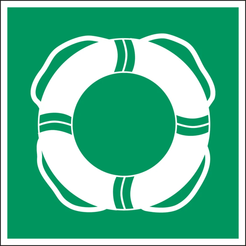 Hete Deal Brady - Redding- & evacuatiepictogram - ISO-veiligheidspictogram – Waterreddingsmiddelen - E/E061/NT/PE-100X100-1 - 238055 - 86238055