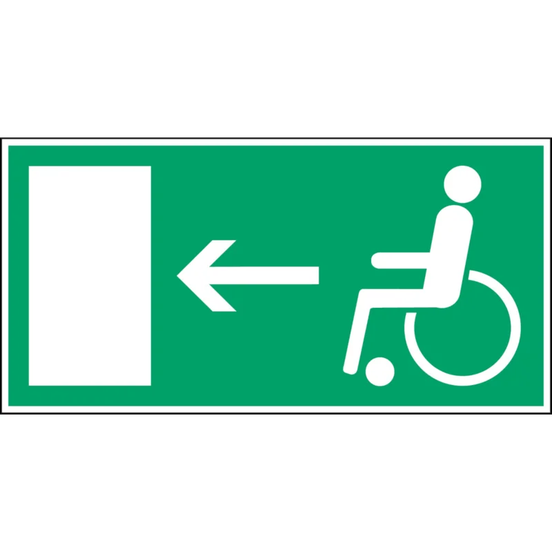 Aanbieding Brady - Redding- & evacuatiepictogram - Reddingspictogram - Vluchtweg voor gehandicapten - links - PIC 364-400X200-B7527 - 252429 - 86252429