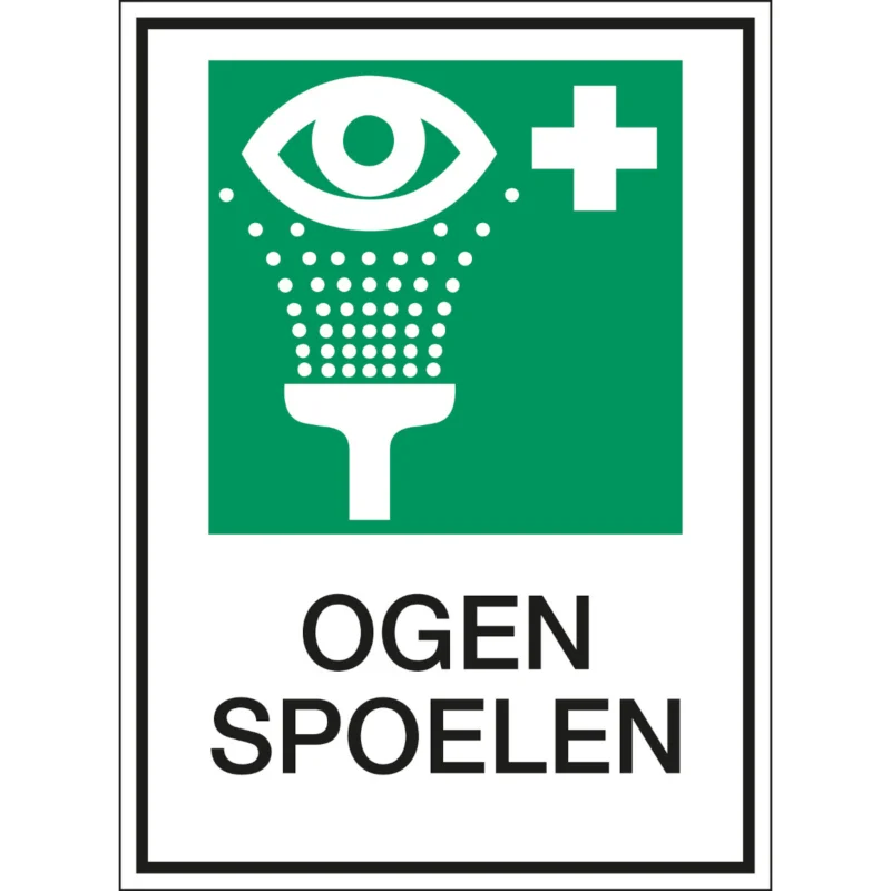 Aanbieding Brady - Redding- & evacuatiepictogram - A3 Sign - Ogen spoelen - PIC 354-N-A3-B7527 - 808394 - 86808394