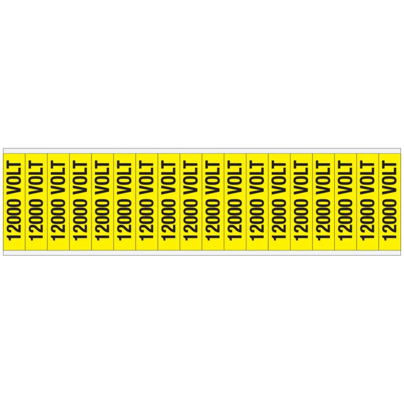 Weekendaanbieding Brady - Waarschuwingspictogram - Waarschuwingspictogram - Voltagemerkers - 12000 VOLT - VOLTAGE MARKERS CV 12000 VOLT C - 244762 - 86244762