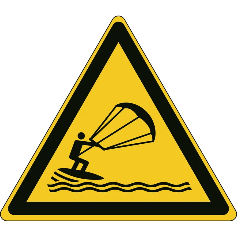 Aanbieding Brady - Waarschuwingspictogram - ISO Veiligheidspictogram - Waarschuwing – Kitesurfen - W/W062/NT/PP-TRI200-1 - 302121 - 86302121