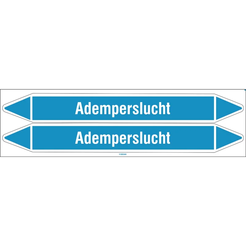 Weekendaanbieding Brady - Standaard - Individuele leidingmerkers op kaart met geperforeerde pijlen, zonder pictogram - ADEMPERSLUCHT450X52CARD-T1-P8 - N004565 - 86004565