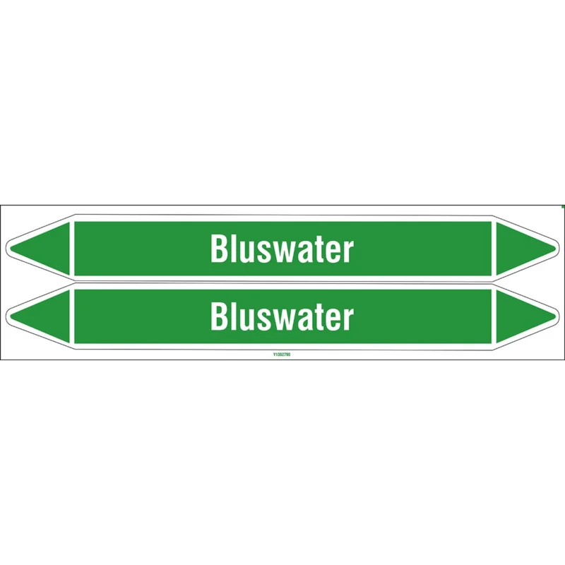 Weekendaanbieding Brady - Standaard - Individuele leidingmerkers op kaart met geperforeerde pijlen, zonder pictogram - BLUSWATER450X52CARD-T1-P16 - N005773 - 86005773