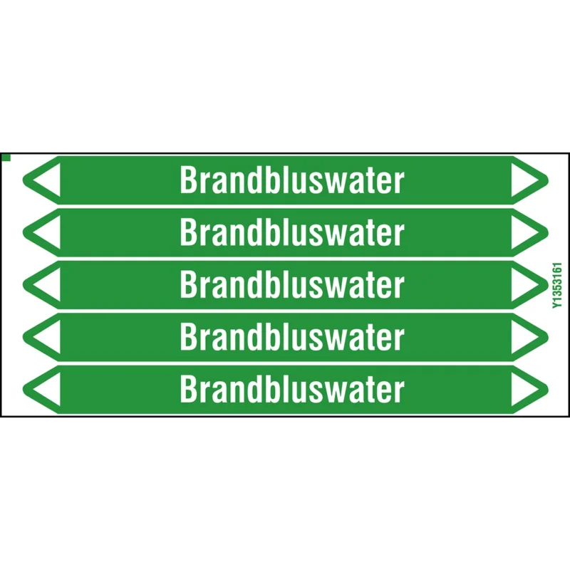 Aanbieding Brady - Leidingmarkering kaart - Individuele leidingmerkers op kaart met geperforeerde pijlen, zonder pictogram - BRANDBLUSWATER150X12CARD-T1-P16 - N005795 - 86005795