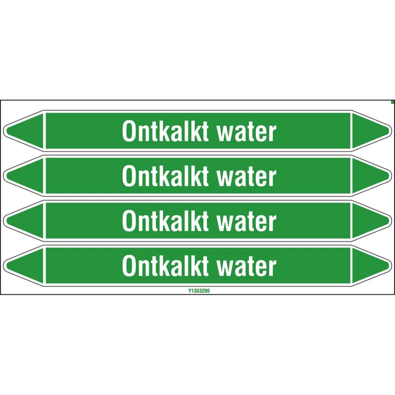 Weekendaanbieding Brady - Standaard - Individuele leidingmerkers op kaart met geperforeerde pijlen, zonder pictogram - ONTKALKTWATER250X26CARD-T1-P16 - N006143 - 86006143