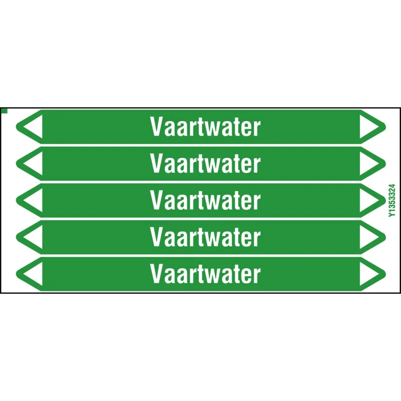 Aanbieding Brady - Standaard - Individuele leidingmerkers op kaart met geperforeerde pijlen, zonder pictogram - VAARTWATER150X12CARD-T1-P16 - N006302 - 86006302